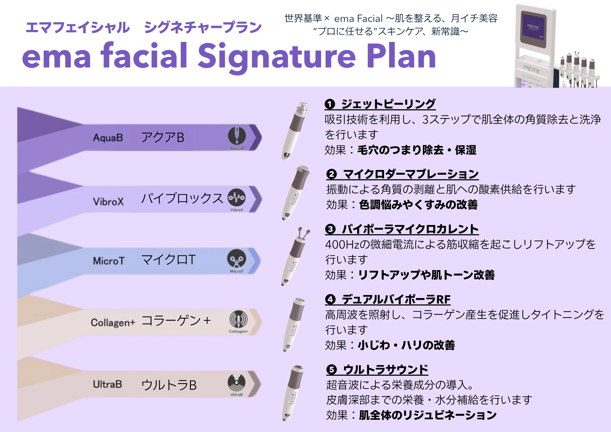 ema facial Signature Plan（エマフェイシャル）